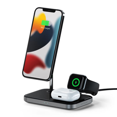 satechi magnetic 3-in-1 wireless charging stand